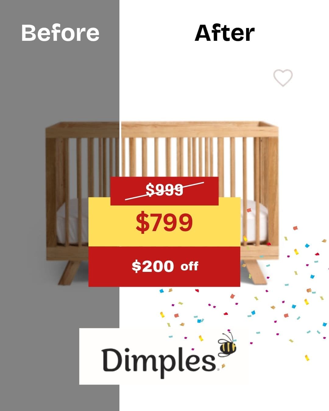 product price before and after